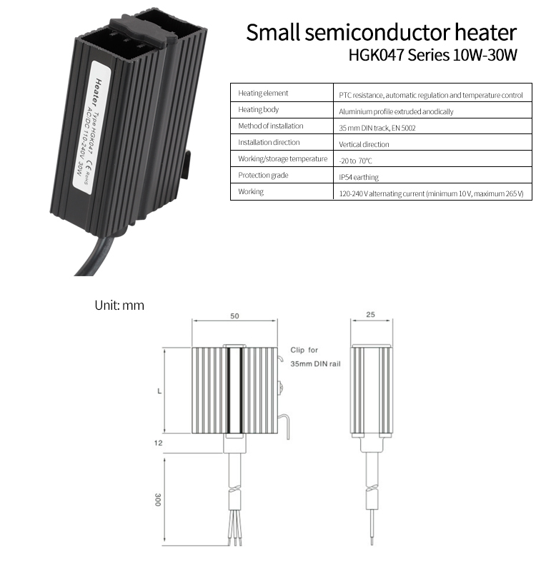 HGK047 Series 10W-30W Таблица параметров