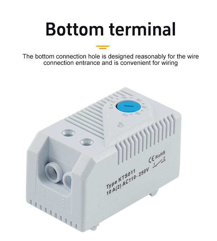 Вид бокового вида контроллера температуры. 
